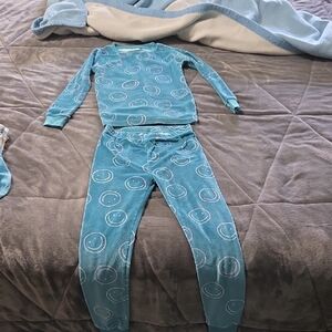 Carter's Teal Smiley Face Pajama Set